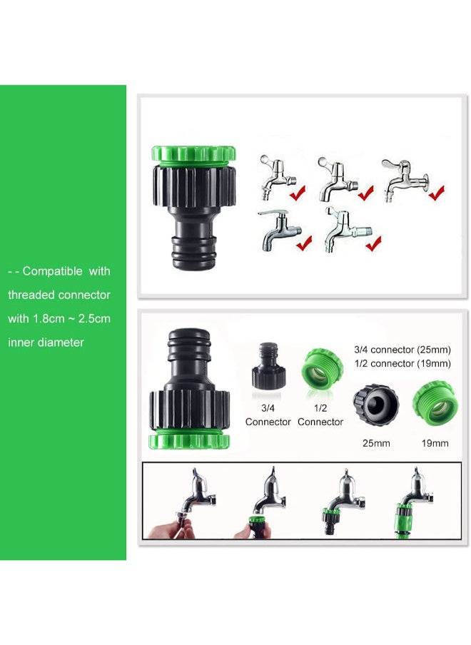 SHOPI - 100FT/30M Garden Hose Upgrade Expandable Magic Flexible Water Hose Plastic Hoses Pipe With Expandable Hose 7 Function Spray Nozzle Leak Proof To Watering, 3 kinds of water pipe connections - Image 1
