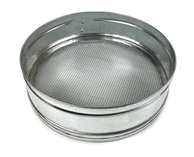 30CM12 COUSCOUS SIEVE STRAINER STAINLESS STEEL SIEVE SIFTER 3MM MESH SILVER