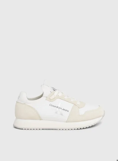 Calvin Klein Jeans Women's Suede Trainers -  suede upper, White