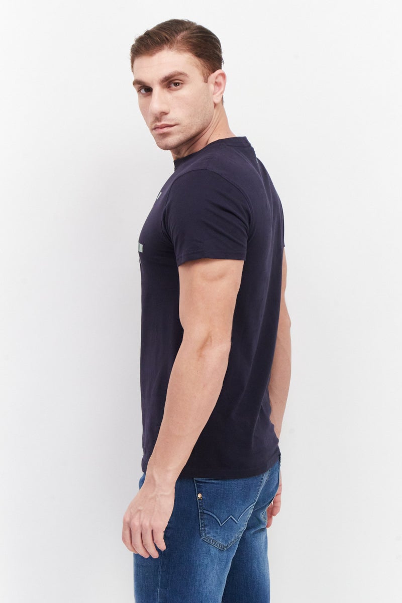 DUCK AND COVER Men Crew Neck Short Sleeve Graphic T-Shirt, Navy Combo - Image 4