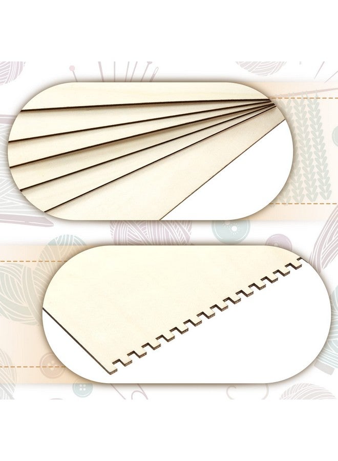 Minatee 36 Pcs Beginners Wooden Loom Notched Weaving Loom Basket Weaving Loom Tools Accessories for Kids Adult Art Craft Activity Jewelry Motor Skills Crochet Knitting Sewing Teaching Educational, 6 x 9 In - Image 2