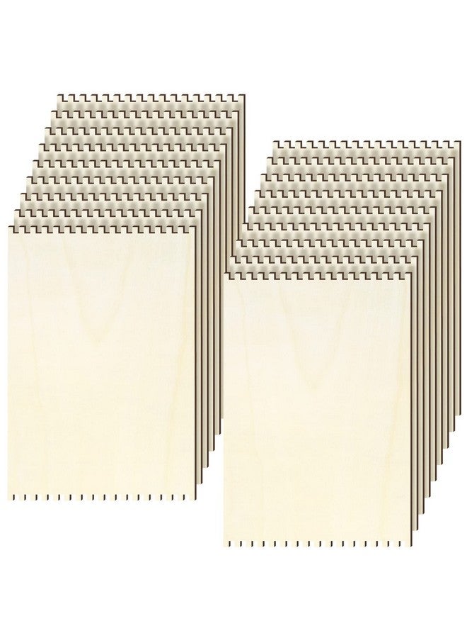 Minatee 36 Pcs Beginners Wooden Loom Notched Weaving Loom Basket Weaving Loom Tools Accessories for Kids Adult Art Craft Activity Jewelry Motor Skills Crochet Knitting Sewing Teaching Educational, 6 x 9 In - Image 1