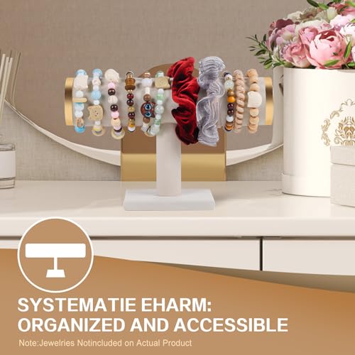 RingsTown T-Bar Bracelet Display Stand for Selling, Jewelry Storage, Bracelet Holder Stand, Bangle, Jewelry Business Supplies, Watch Holder for Women & Men (Beige with Metal Lid) - Image 3