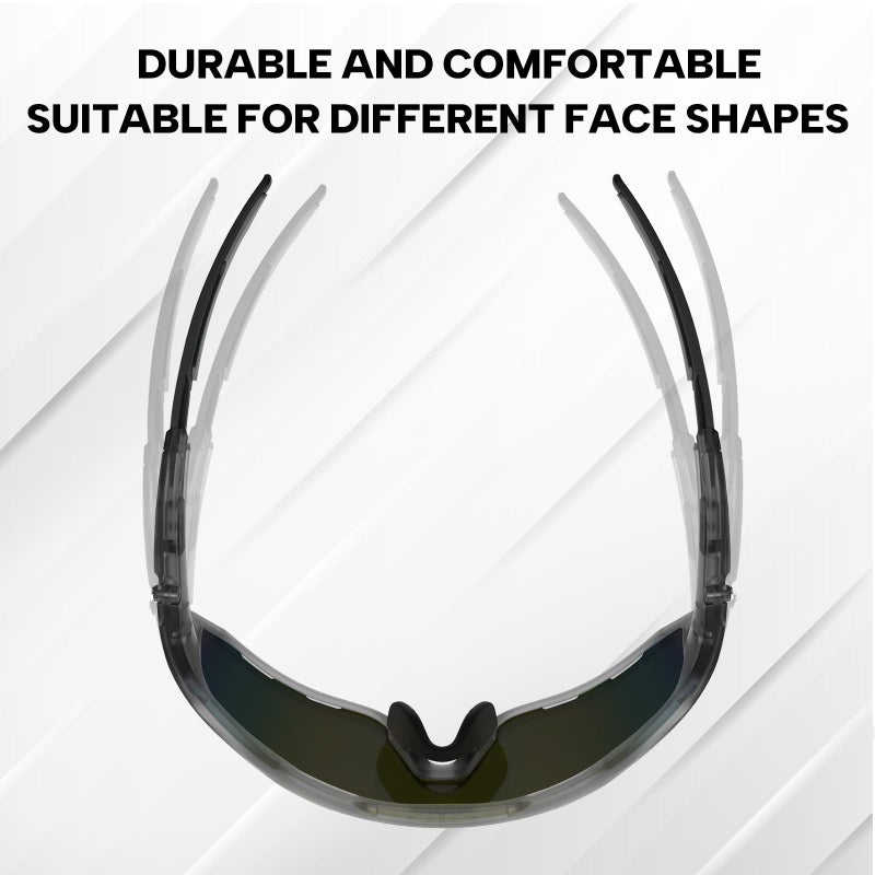 BUCKLOS Polarized Cycling Running Sunglasses for Men Women UV400 Protection,TR90 Sun Glasses for Bike Baseball Sports Safety - Image 3