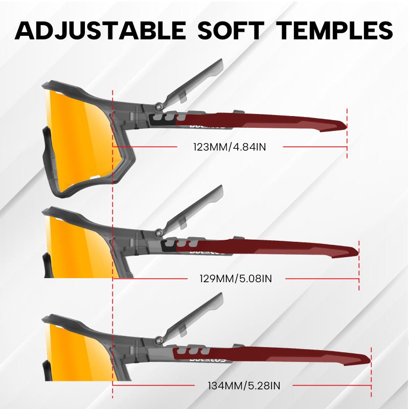 BUCKLOS Polarized Cycling Running Sunglasses for Men Women UV400 Protection,TR90 Sun Glasses for Bike Baseball Sports Safety - Image 5