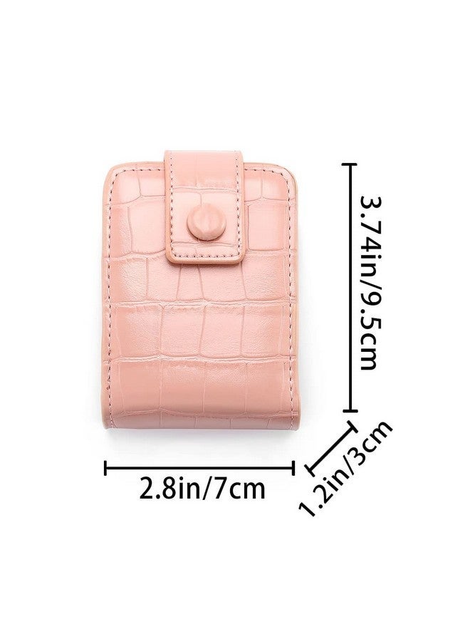 Yokawe Yokawe Lipstick Case with Mirror Cosmetic Bag Travel Makeup Mini Bag Lipstick Holder for Purse Lipstick Organizer for Women (Pink)  - Image 5