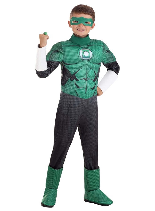 Fun Costumes Deluxe Green Lantern Costume for Kids, Superhero Suit, Mask & Accessories for Hero & Villain Cosplay Party Large - Image 1