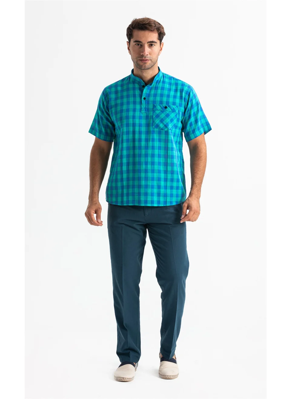 Eliş Şile Bezi Linen Men's Pants Oil Ptrl