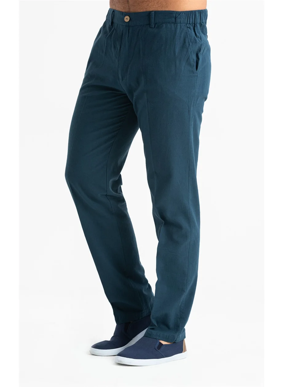 Eliş Şile Bezi Linen Men's Pants Oil Ptrl