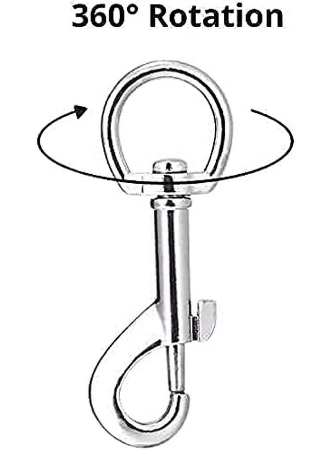 مجموعة حزام الكلب من طوق نايلون مقاس 1 بوصة مع سلسلة كلب ثقيلة بطول 63 بوصة (حجم كبير) - أسود - Image 3