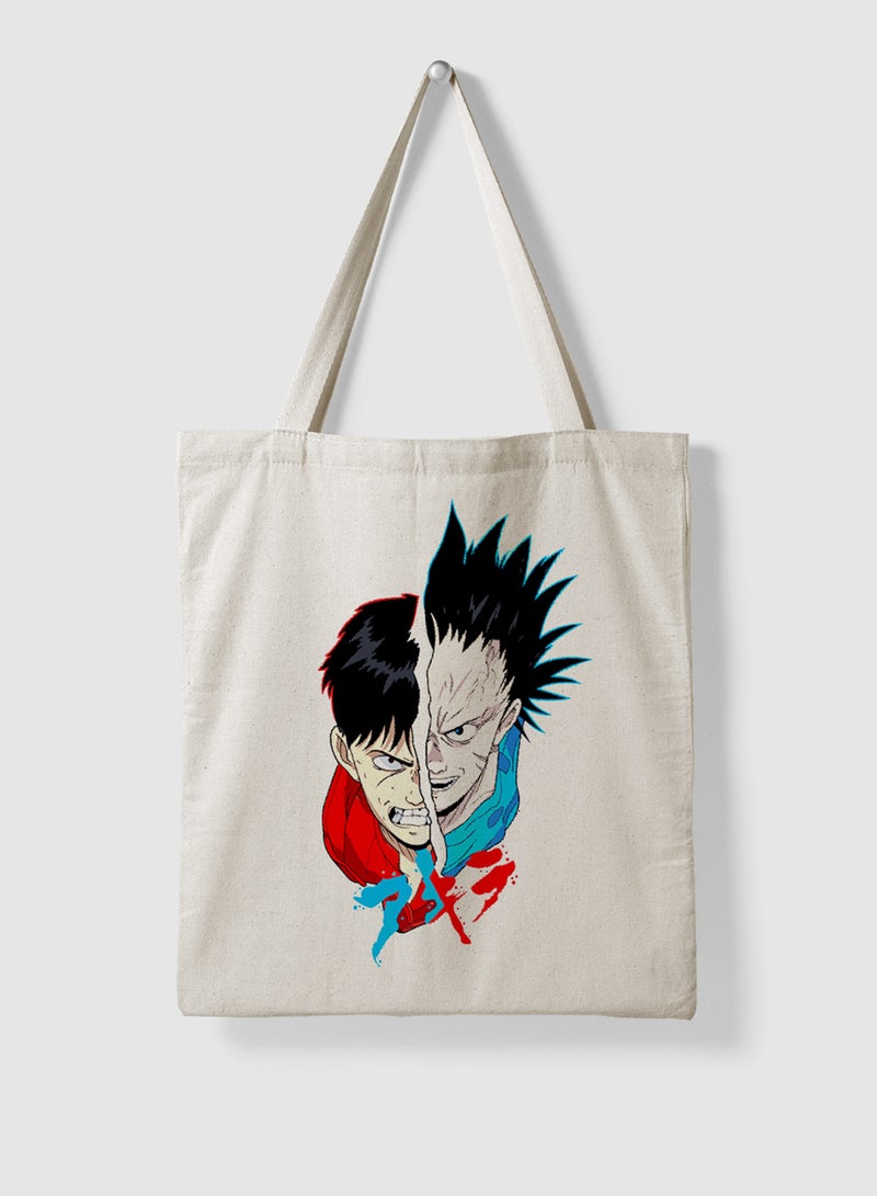 LOWHA Polyester Tote Bag with Shoulder Straps and Akira Anime Pattern - Image 4