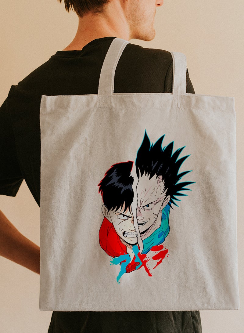 LOWHA Polyester Tote Bag with Shoulder Straps and Akira Anime Pattern - Image 2