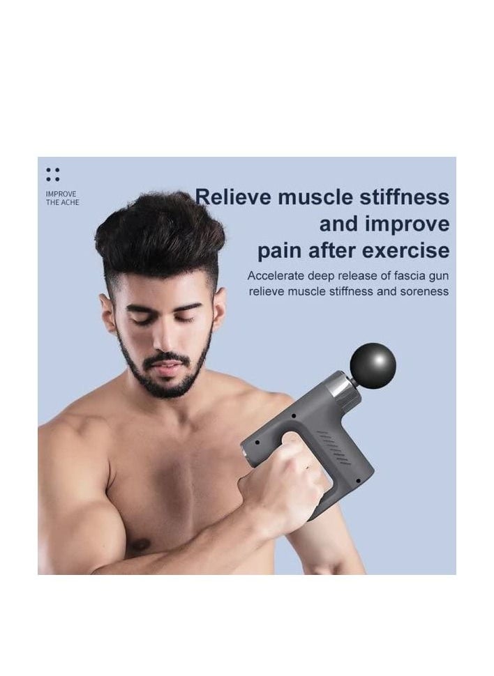 Generic - Massage Body Relax Pain Relief Electric Therapy Gun, 4 Head Vibration Fascial Gun For Fitness Relaxer - Image 1