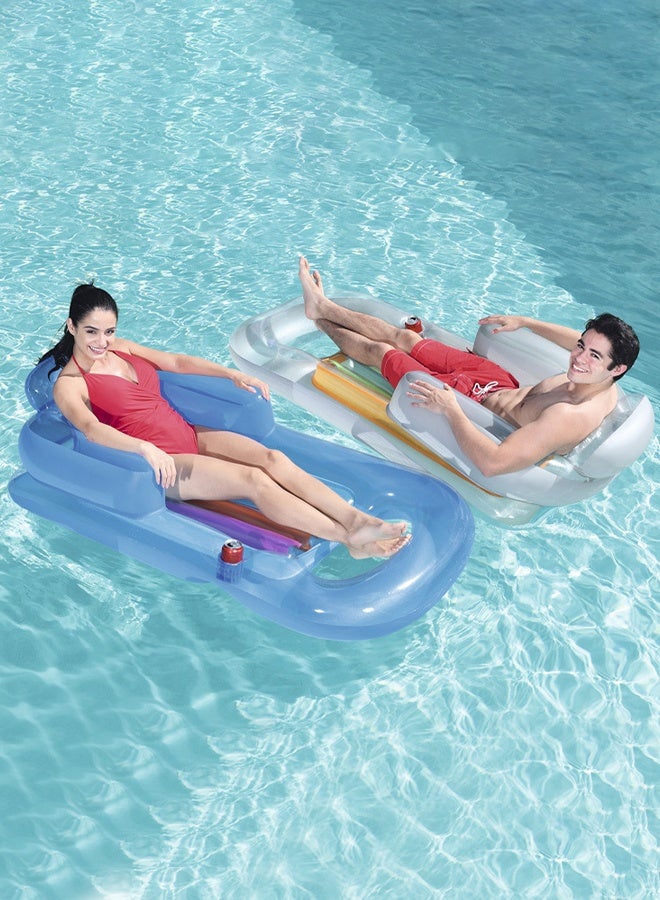 DUNISO Pool Floats, Pool Lounger with Head Pillow, Lake Raft, Large Luxury Inflatable Swimming Pool Floating Ball, Portable Water Hammock, Recliner, Beach Floaty Party Toys for Kids Adults - Image 4