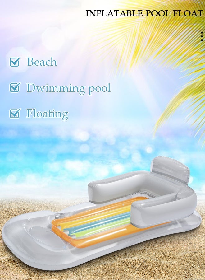 DUNISO Pool Floats, Pool Lounger with Head Pillow, Lake Raft, Large Luxury Inflatable Swimming Pool Floating Ball, Portable Water Hammock, Recliner, Beach Floaty Party Toys for Kids Adults - Image 3