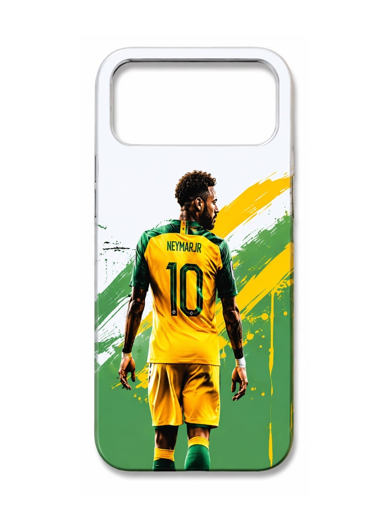 Lacoz Football Theme Neymar Jr Brazil Printed Slim Fit Anti-Scratch Back Case with Precision Cut-Outs and Comfortable Grip Shockproof Protective Cover Compatible With iPhone 13 Pro Max - Image 3