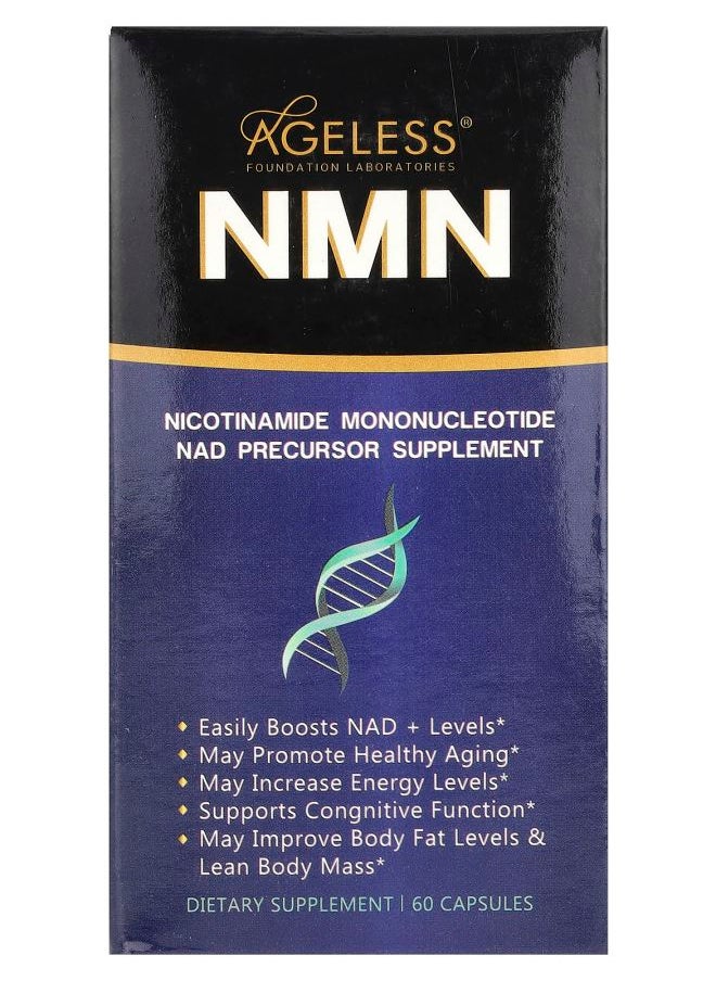 Ageless Foundation Laboratories - NMN NAD Precursor Supplement 60 Capsules - Image 1