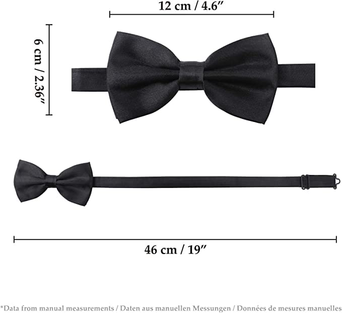 cossess Cute Adjustable Black Pet Bows for Dogs and Cats - Image 2