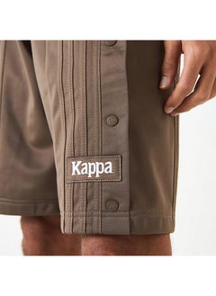 Kappa Kappa Logo Applique Shorts with Drawstring Closure and Button Detail  - Image 4