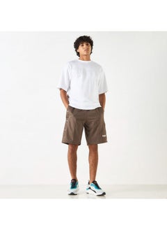 Kappa Kappa Logo Applique Shorts with Drawstring Closure and Button Detail  - Image 2