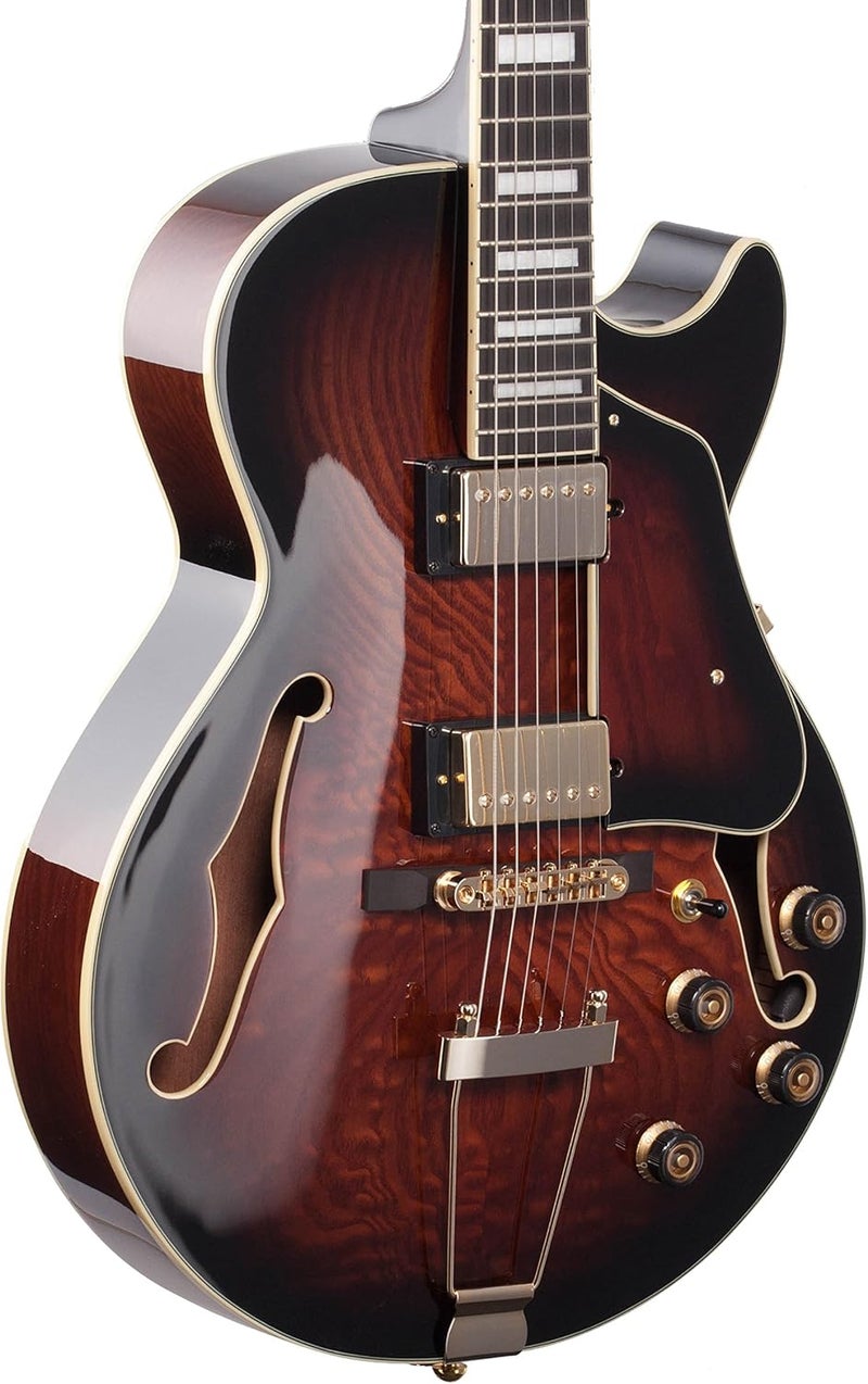 Ibanez Artcore Expressionist AG95QA-DBS Semi Acoustic Guitar - Image 3