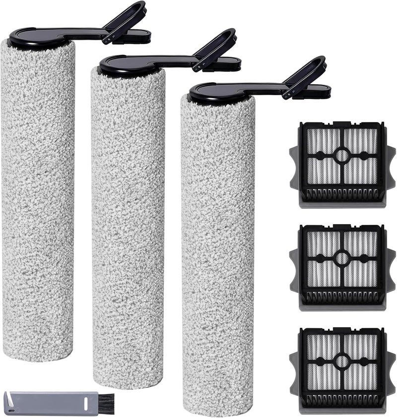 Keluke Roller Brush and Filter Replacement Compatible with Tineco Floor One Stretch S6/ i6 /i5 Stretch /S9 Artist /S7 Stretch Cordless Vacuum Cleaner Replacement Parts - Image 1