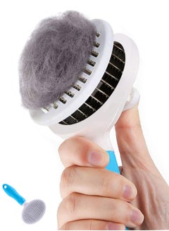 Cat Brush, Self Cleaning Slicker Brushes for Shedding and Grooming Removes Loose Undercoat, Mats Tangled Hair Comb Cats Dogs Brush Massage-Self