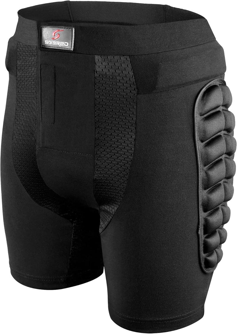 Soared 3D Protection Hip Butt EVA Padded Short Pants Protective Gear Guard Impact Pad Ski Ice Skating Snowboard Black - Image 3