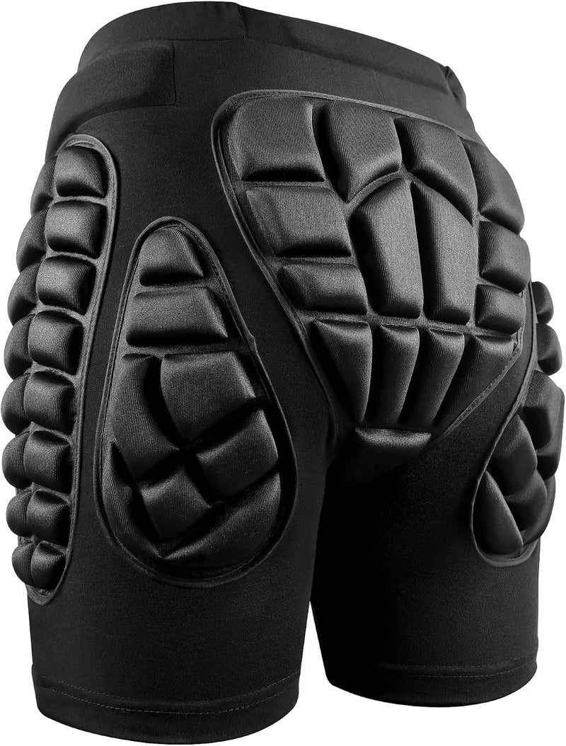 Soared 3D Protection Hip Butt EVA Padded Short Pants Protective Gear Guard Impact Pad Ski Ice Skating Snowboard Black - Image 1