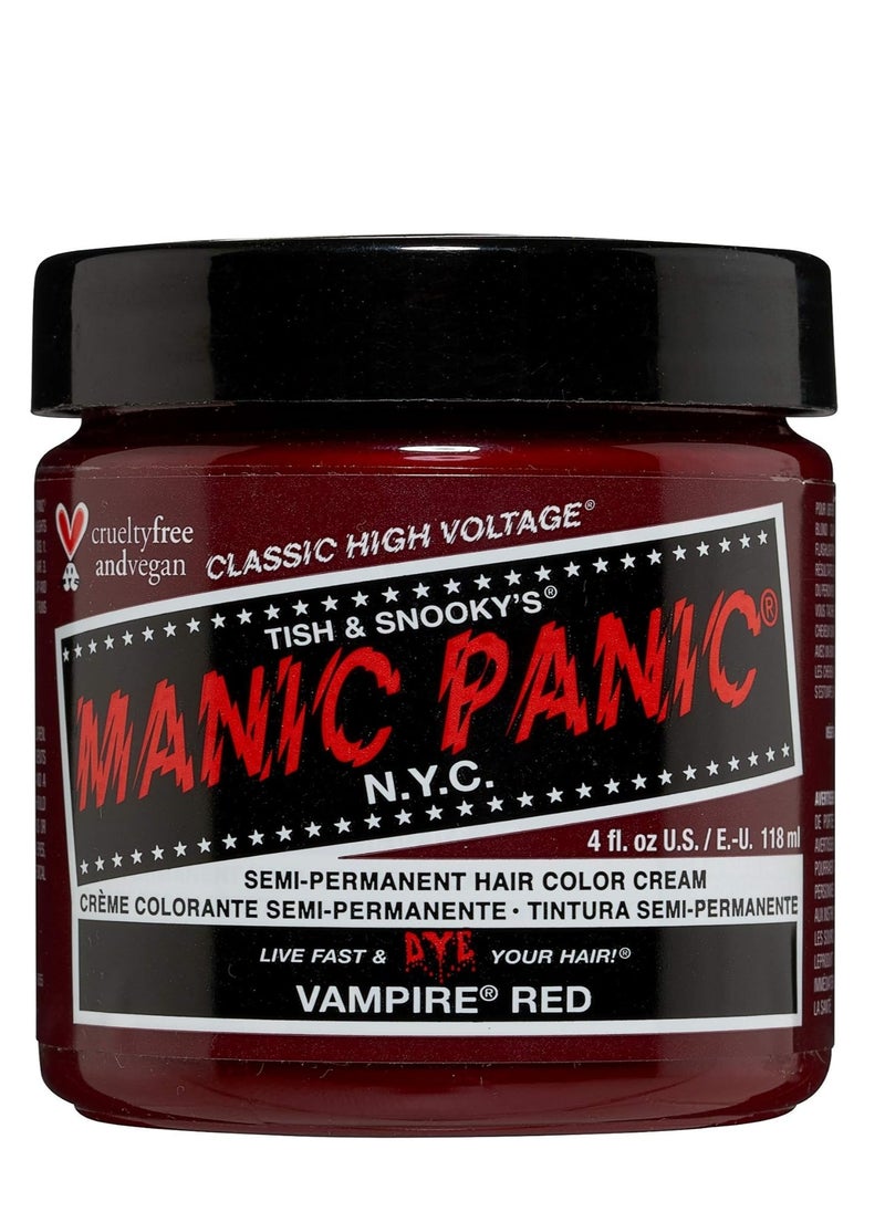 Manic Panic Manic Panic - Vampire Red Classic Creme Vegan Cruelty Free Red Semi Permanent Hair Dye 118ml  - Image 1