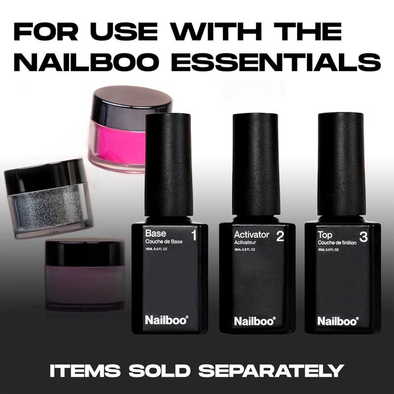 Nailboo بودرة الأظافر من نيلبو - بودرة غمس الأظافر الشفافة، مصنوعة خصيصًا بتركيبة فائقة الدقة عالية الصبغة، لا حاجة لضوء UV، أظافر DIY في المنزل للمبتدئين أو المحترفين، 0.5 أونصة - Image 5