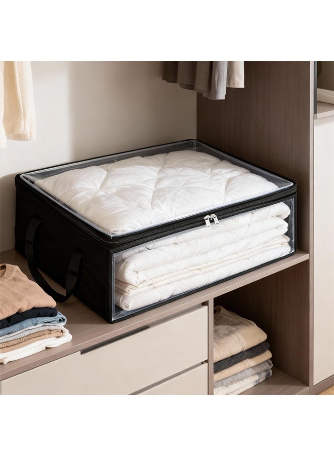 Quivlox Storage Bags,Clothes Storage Bins Foldable Closet Organizers Storage Containers with Reinforced Handle for Clothing,Blanket,Comforters,Bed Sheets,Hats,Pillows and Toys,Storage Bag with Double-sided Transparent Windows - Image 3