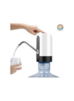 Denx Skytouch 5 Gallon Water Bottle Pump, Portable USB Rechargeable Electric Water Pump for 2-5 Gallon Jugs, Portable Water Dispenser for Office, Home, Camping, Kitchen, etc., White  - Image 3