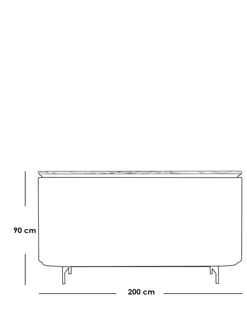 Generic Entrance table 90 x 40 x 200 cm - beige  - Image 2