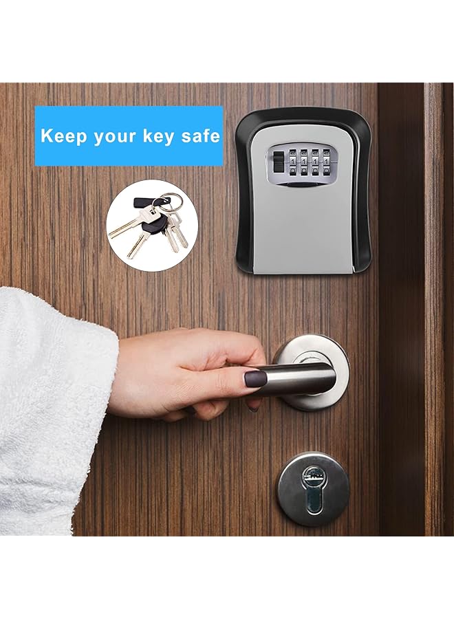 erorex Key Safe Wall Mounted Key Lock Box Outdoor Combination Key Safe Lock Box Waterproof And Security Key Lockbox Key Cabinet Key Safe Outside For Garage School Elderly Parents Spare House Key Storage - Image 3