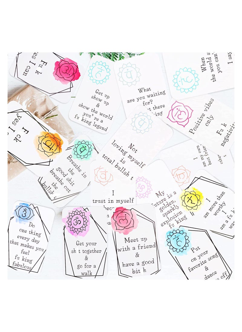 SYOSI - Funny Affirmation Card Gift, Positive Sweary Affirmation Cards Set Self Worth Affirmations Card You Are Awesome Birthday Gift Card (16 Cards), Encouragement Confirmation Card Set - Image 1