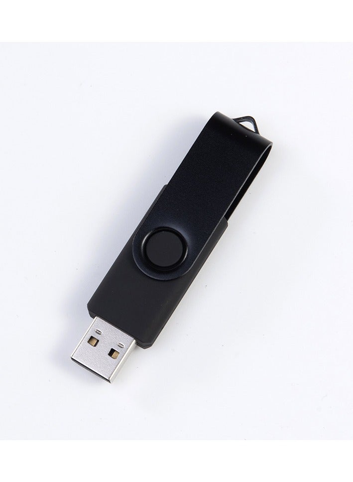 Heyla 64G external USB hard drive: 360 degree metal rotation, ultra-thin shock resistant storage - high-speed USB 2.0, suitable for Mac/PC, laptop, desktop, and outdoor photography (black) - Image 1