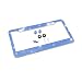 YALOK Bling Car License Plate Frame Sparkly Rhinestone Stainless Steel License Plate CoverHolder Universal for Most Cars SUVs Vehicles with Screw Set Auto Accessories for Women Dark Blue - Image 2