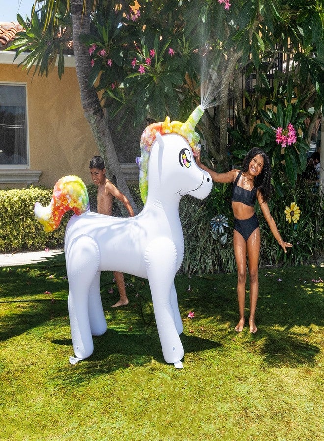 Poolcandy Gigantic 6' Unicorn Sprinkler, Experience Whimsical Fun and Unmatched Joy with The Inflatable Unicorn Play Giant Sprinkler - Image 3