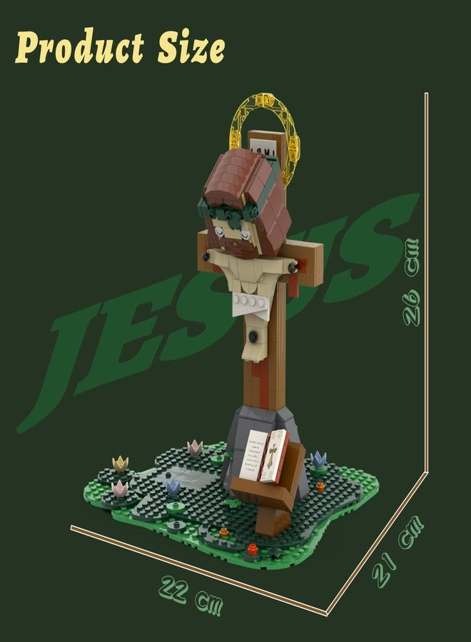 HONLANCH Jesus Cross Building Blocks Set,532PCS Jesus Crucifixion Building Block Model,Gift for Adults,Teen,and Believers - Image 3