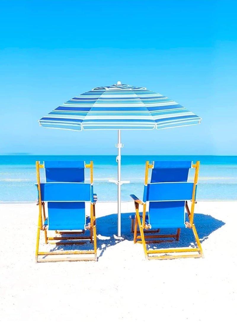 SUNCARE 7ft UV 50+ Windproof Beach Umbrella with Durable Aluminum Pole, Secure Sand Anchor, and Convenient Portable Carry Bag - Ideal for Beach, Patio, Lawn, Garden, and Backyard Use  - Image 3