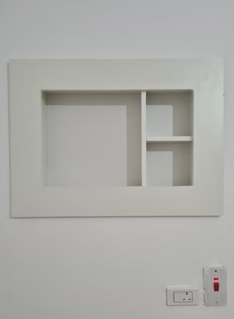 برايدس غطاء خشبي للمكيف غطاء أنيق لمكيف الهواء من نوع النافذة مع عزل حراري، غطاء لمكيف الهواء بهيكل خشبي متين بسمك 18 ملم (أبيض) - Image 1