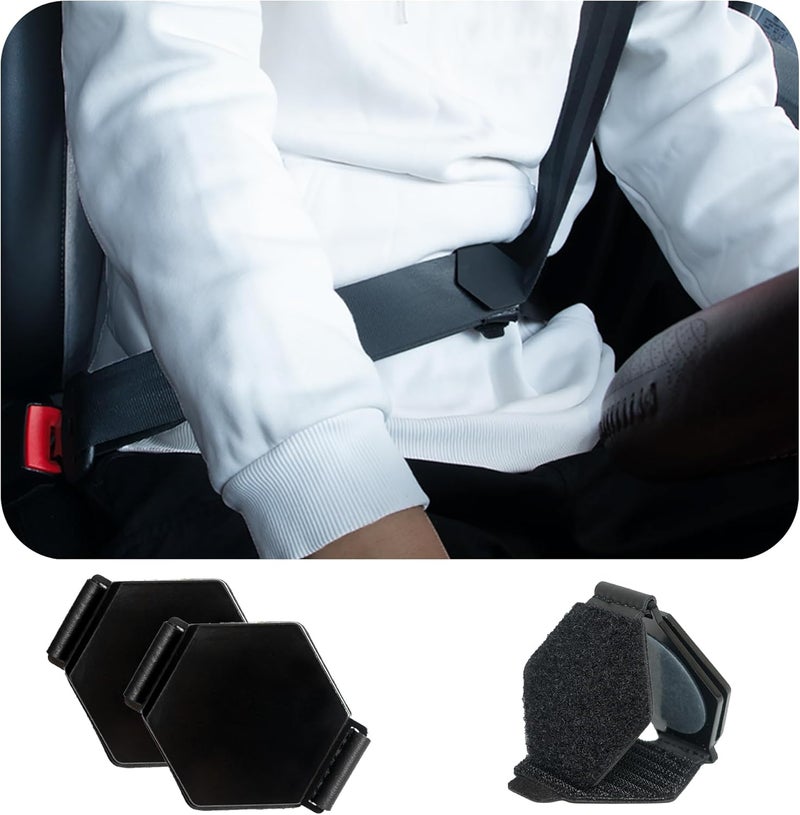 Yuoyar 2 Packs Car Seat Belt Clips - Universal Leather Seatbelt Adjuster Clips for Adults and Kids - Image 1