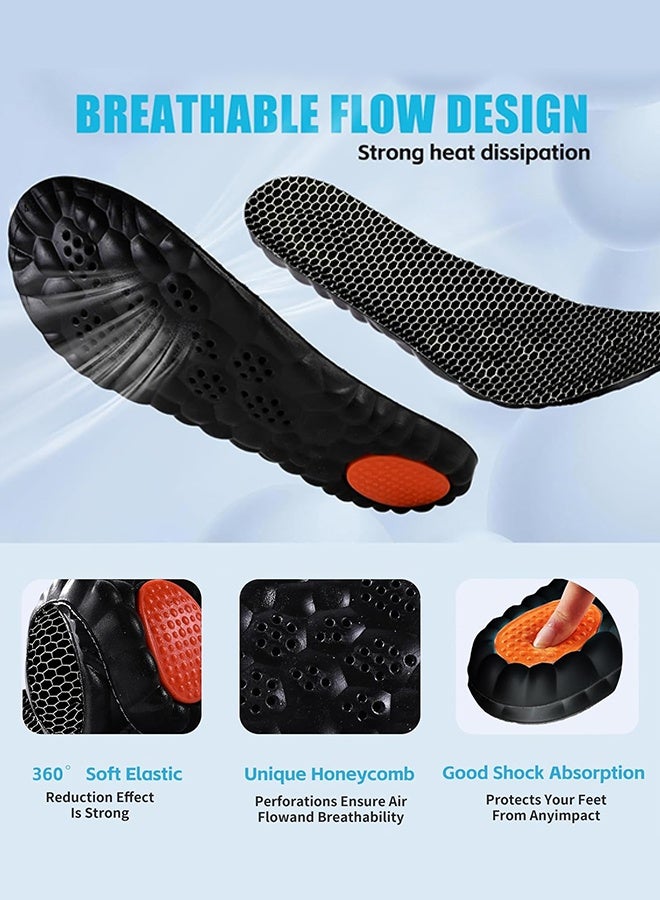 Polish'D 4D Cloud-Soft Comfort Soles for Men - Memory Foam Cushioning Steppers Insoles with Heel Shock Pad - Trim-to-Fit Arch Support Insoles for Foot Pain Relief and Fatigue Reduction - Image 3