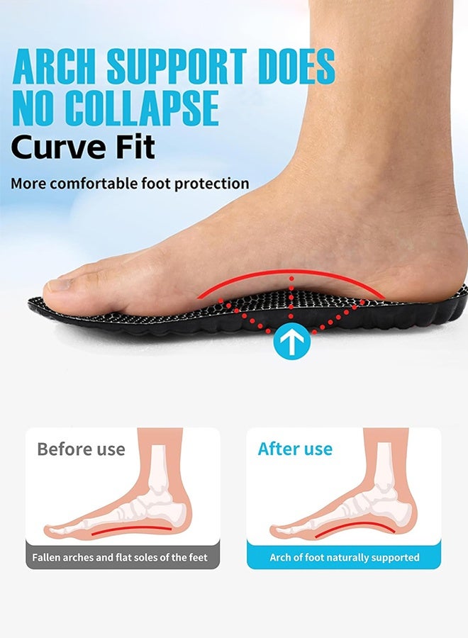 Polish'D 4D Cloud-Soft Comfort Soles for Men - Memory Foam Cushioning Steppers Insoles with Heel Shock Pad - Trim-to-Fit Arch Support Insoles for Foot Pain Relief and Fatigue Reduction - Image 4
