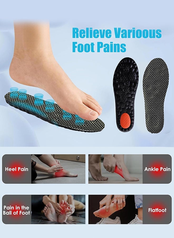 Polish'D 4D Cloud-Soft Comfort Soles for Men - Memory Foam Cushioning Steppers Insoles with Heel Shock Pad - Trim-to-Fit Arch Support Insoles for Foot Pain Relief and Fatigue Reduction - Image 5