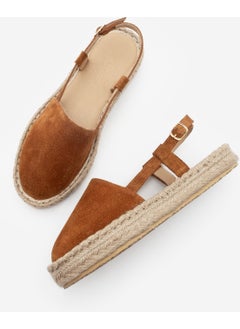 MARJIN Women's Leather Slingback Jute Espadrille Sandals Zutan  - Image 1