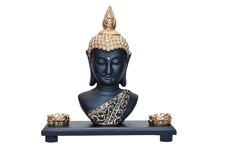Mariner's Creation Buddha Statues for Living Room Bedroom Decor Buddha showpiece for Home Decor Color-Black,Size- 31x11x30 cm - Image 1