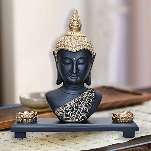 Mariner's Creation Buddha Statues for Living Room Bedroom Decor Buddha showpiece for Home Decor Color-Black,Size- 31x11x30 cm - Image 4