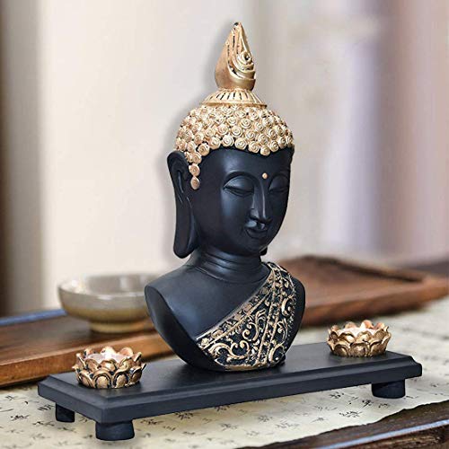 Mariner's Creation Buddha Statues for Living Room Bedroom Decor Buddha showpiece for Home Decor Color-Black,Size- 31x11x30 cm - Image 5